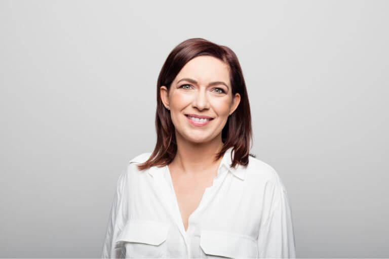woman with dental implants